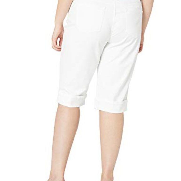 *Gloria Vanderbilt White Belted Skimmer Crop Pants - Picture 6 of 6